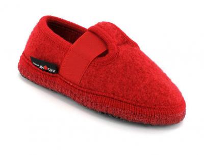 HAFLINGER Kinderhausschuhe Joschi, rubin -  HAFLINGER Joschi - Diese roten Walkstoffslipper von ,...