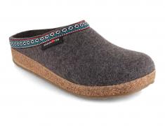 HAFLINGER� Grizzly Franzl,  anthrazit - HAFLINGER Grizzly Franzl hei�en die robusten grauen Filzpantoffeln mit Korkfu�bett von  HAFLINGER , die mit einem Stickband verziert sind und einen leicht alpenl�ndischen Charme haben. Vielleicht wird...