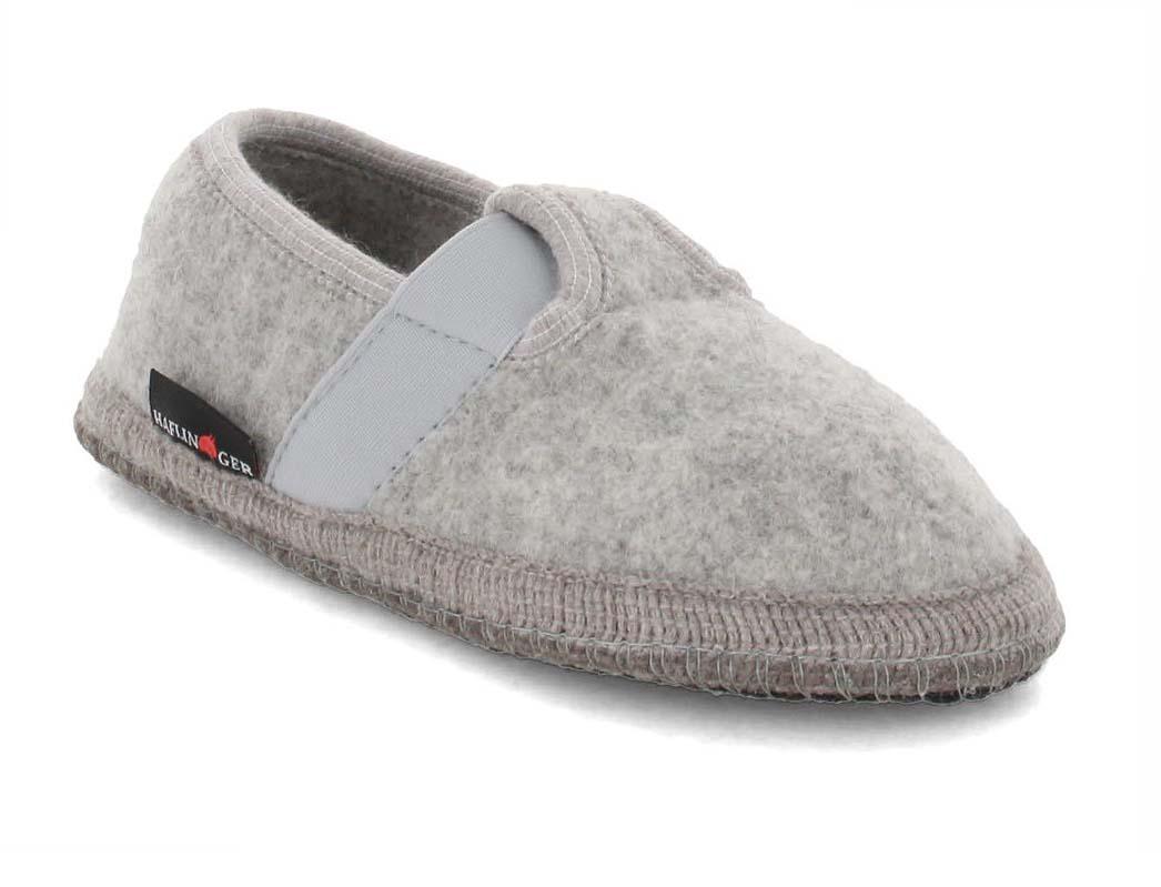 HAFLINGER Kinder Hausschuhe Joschi, steingraumeliert