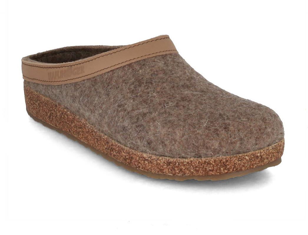 Haflinger Grizzly Cuoricini - Pantofole In Feltro Di Lana Con Cuore E Suola In Sughero. Calde, Traspiranti, Anatomiche E Antiscivolo. Hausschuh Tedesche Di Qualità.