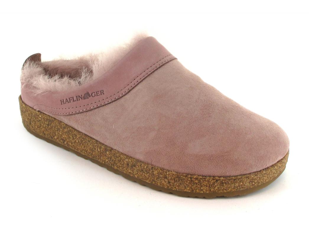 HAFLINGER Lammfellclog Snowbird, rosenholz