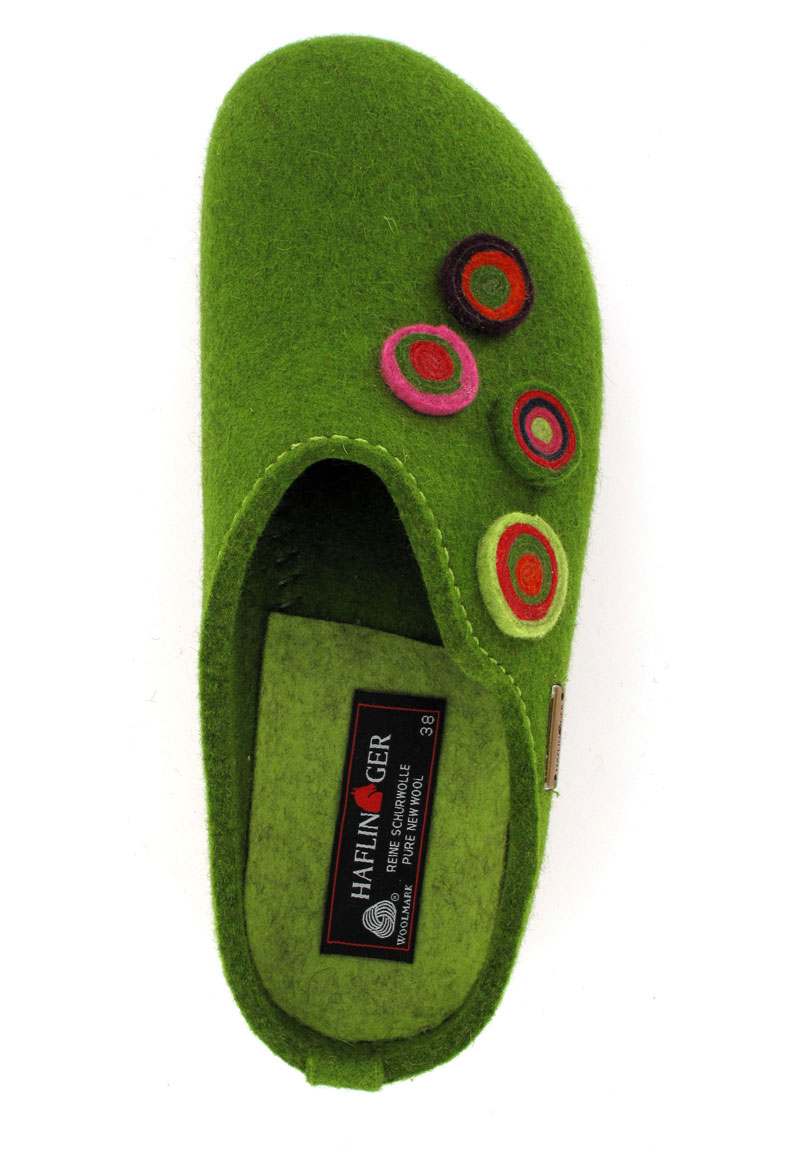 HAFLINGER Grizzly Mikado Filzpantoffeln – Mit Gummisohle, Unisex, Warm & Rutschfest – Verschiedene Farben