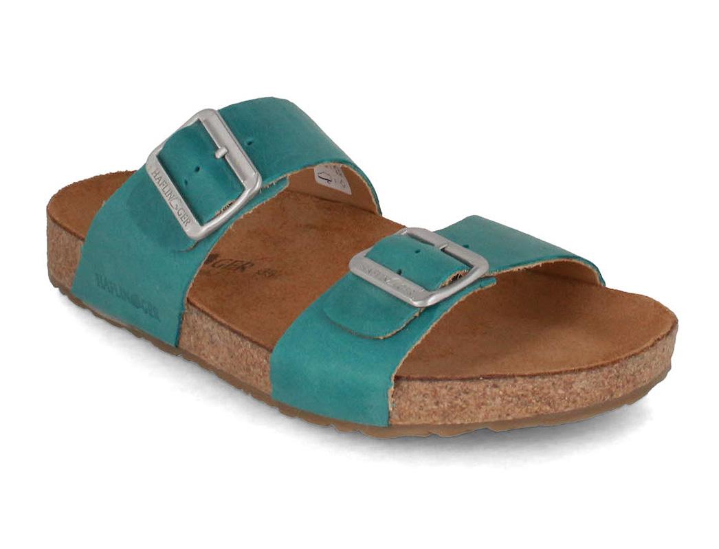 ➤➤➤ HAFLINGER Damen Sandalen Bio Andrea, aqua country